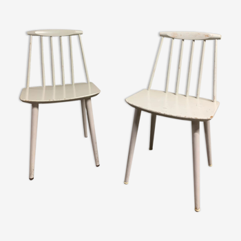 Paire chaises j77 f.palson 1960