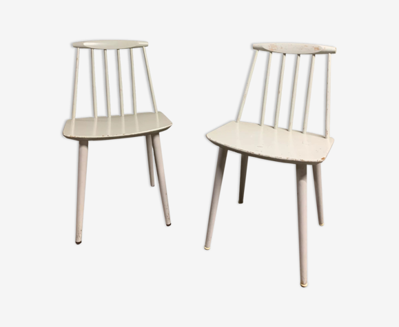 Paire chaises j77 f.palson 1960