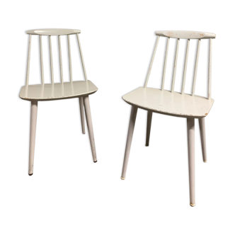 Paire chaises j77 f.palson 1960