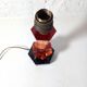 Art Deco style table lamp base in black and pink Bohemian crystal.