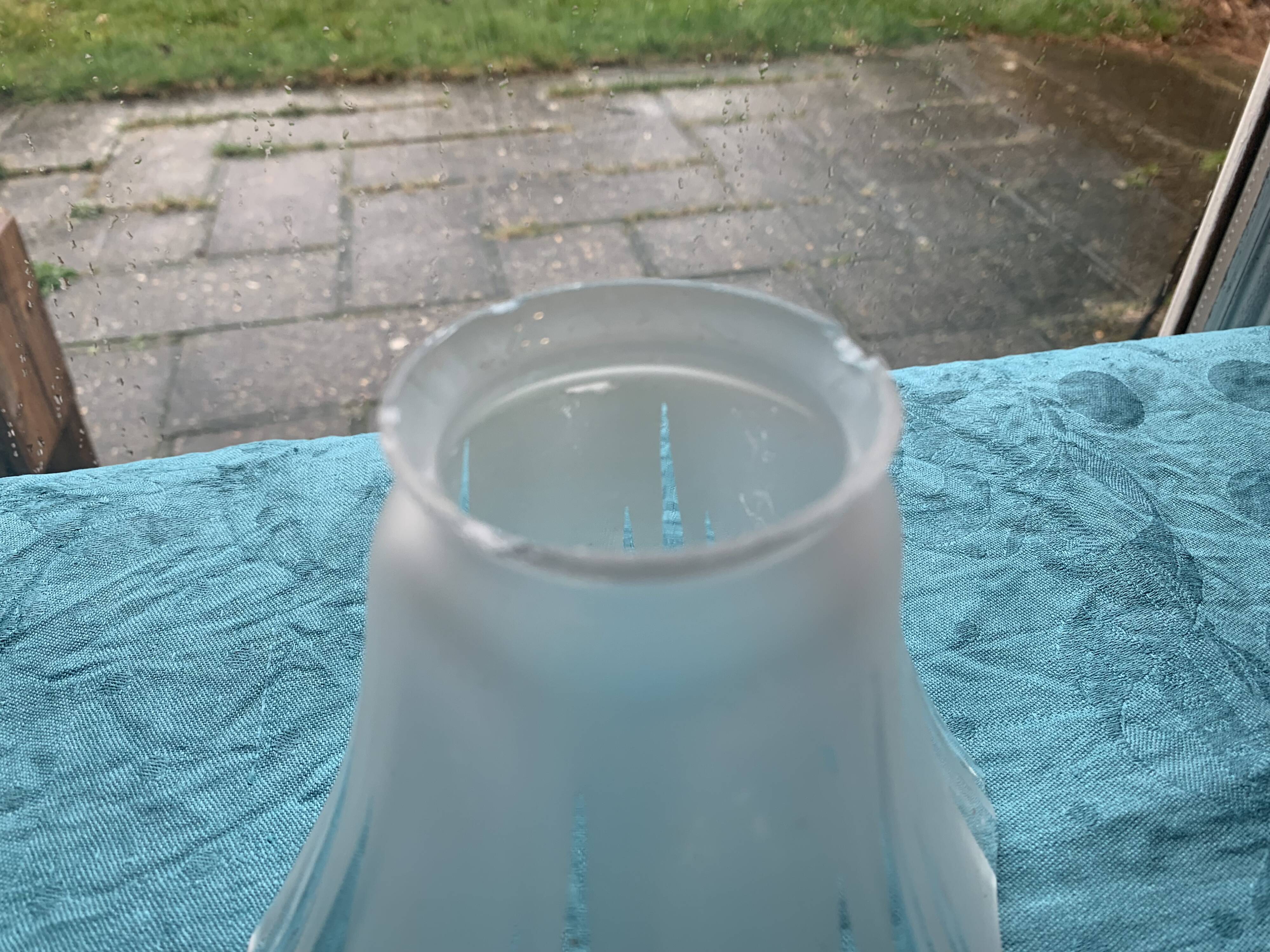 Globe tulipe en verre transparent et blanc, en forme de corolle de fleurs, vintage 1950