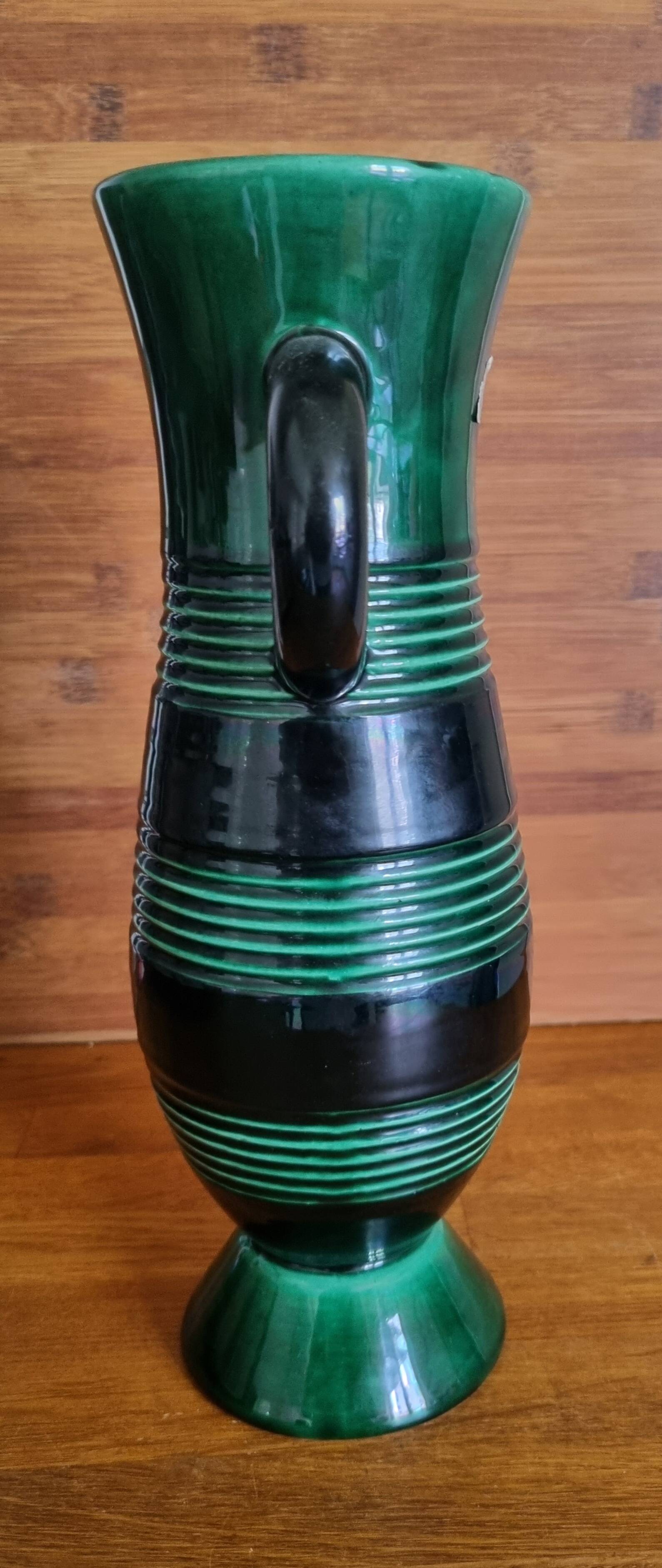 Large St Clément vase B Letalle 32cm Art Deco 1940s - 1950s