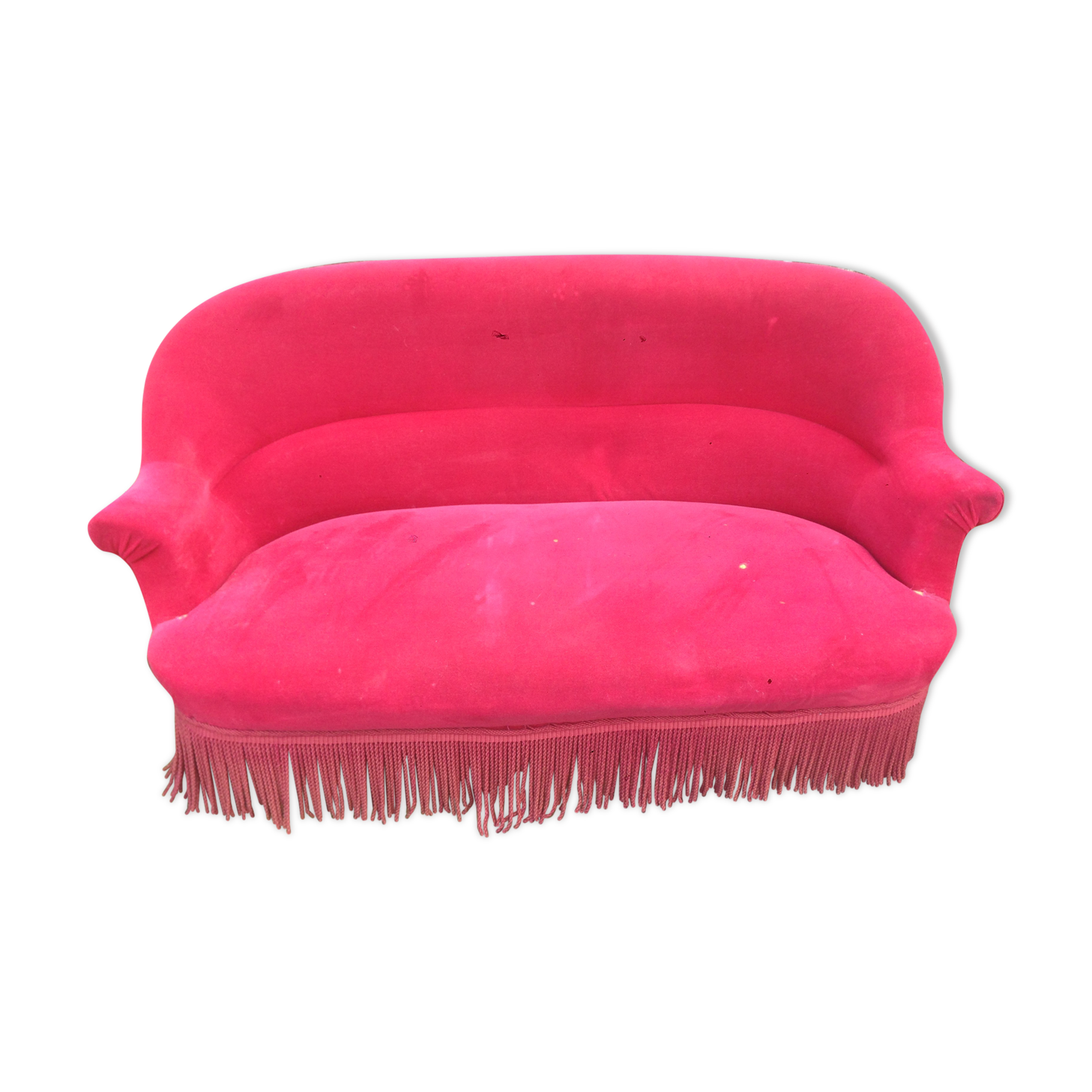 Napoleon III red velvet bench