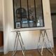 Smoked glass and chrome metal desk by Milo Baughman for Rochebobois