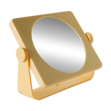 Small cream plastic bathroom mirror to attach, 1970s