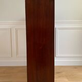 Bookcase vintage natural wood shelves open to three shelves