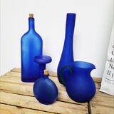 Olive-lot of vases-blue