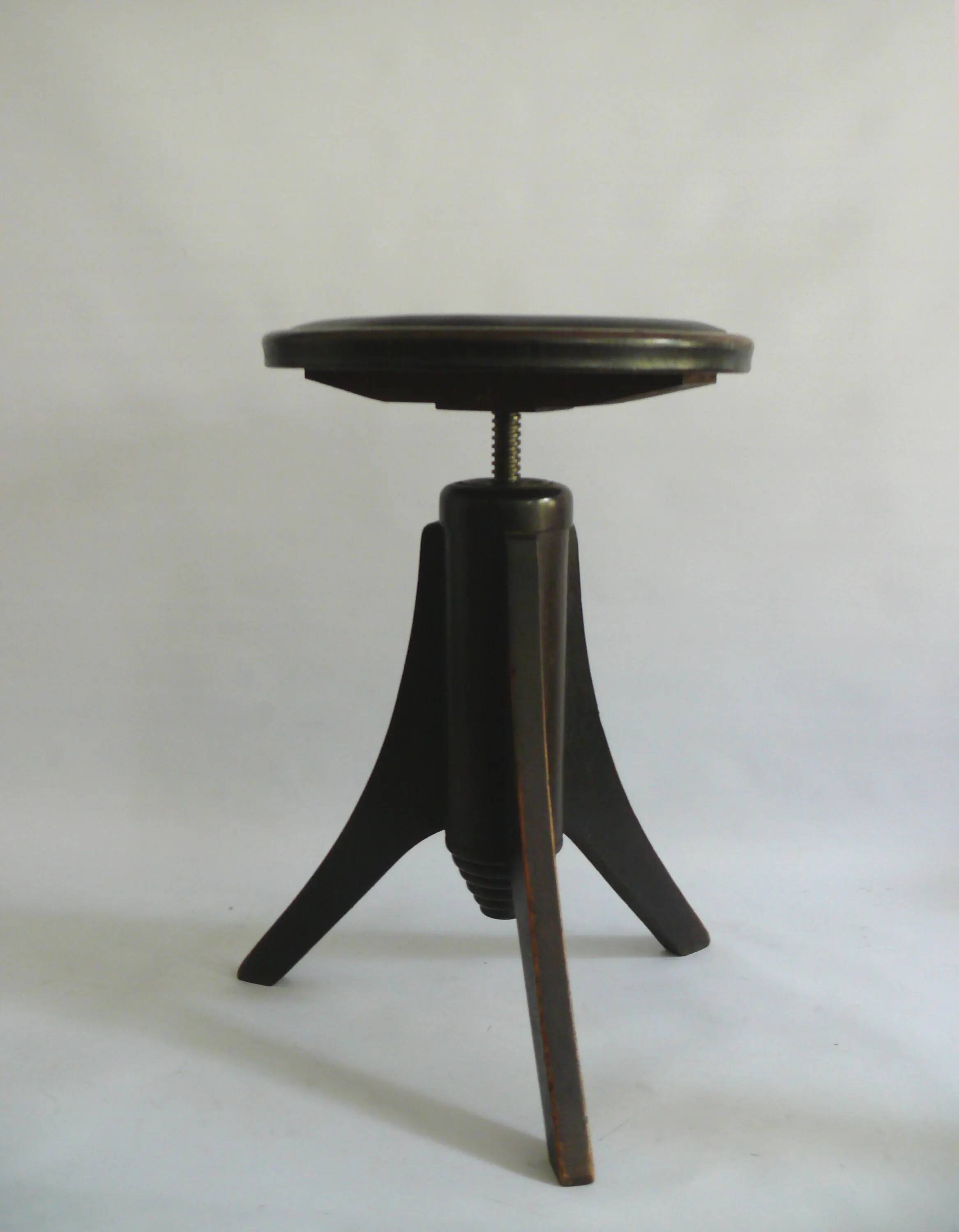 Art Nouveau piano stool, swivel stool, stool - after 1920