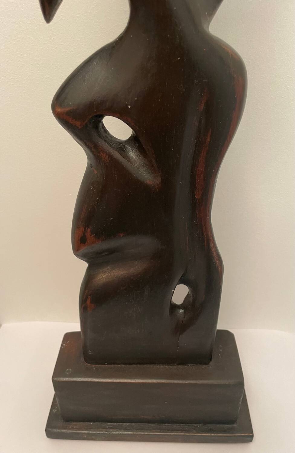 Abstract wooden sculpture 20th century