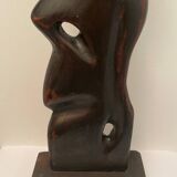 Abstract wooden sculpture 20th century