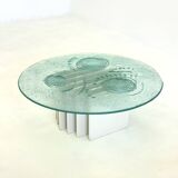 Table basse sculpturale Heinz Lilienthal avec plateau en verre
