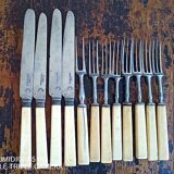 Thornhill London - 4 knives + 8 forks - Victorian period 19th century