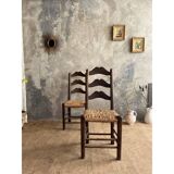 Pair of straw chairs