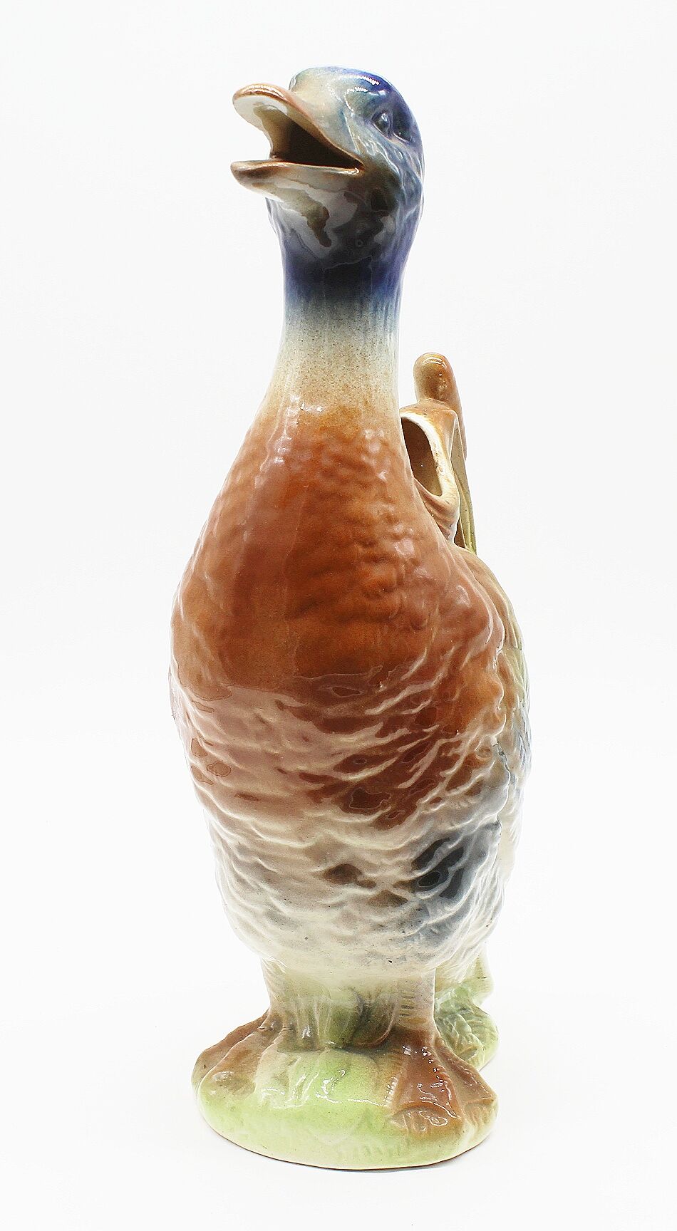 Duck carafe in barbotine