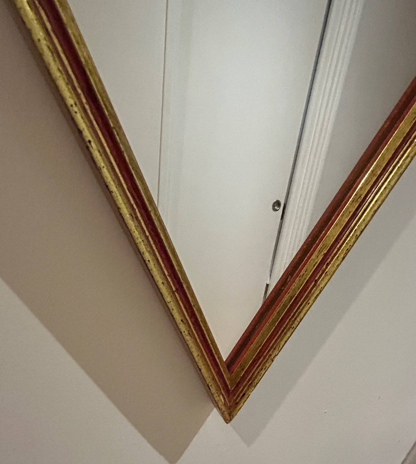 vintage diamond-shaped mirror