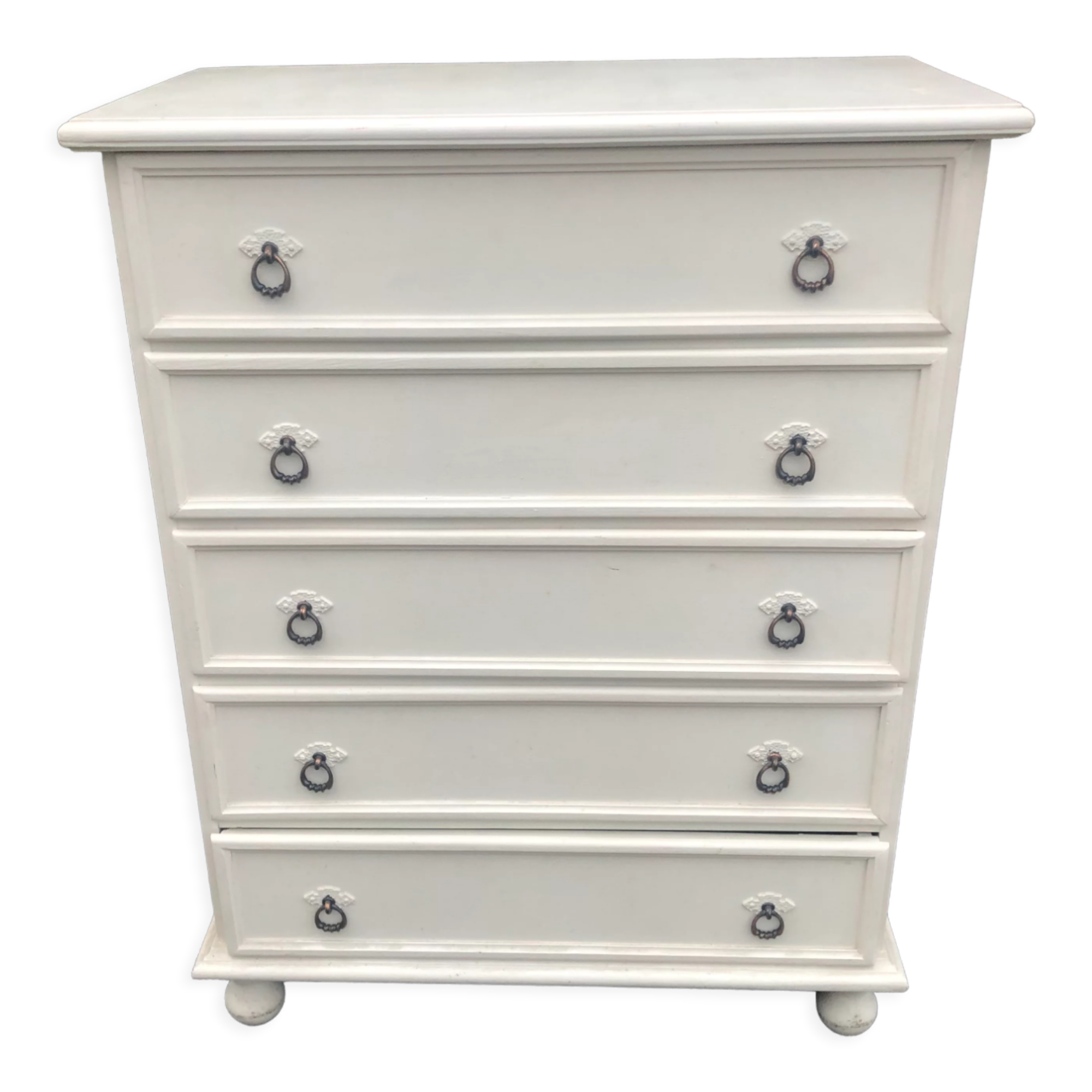 Commode vintage blanche