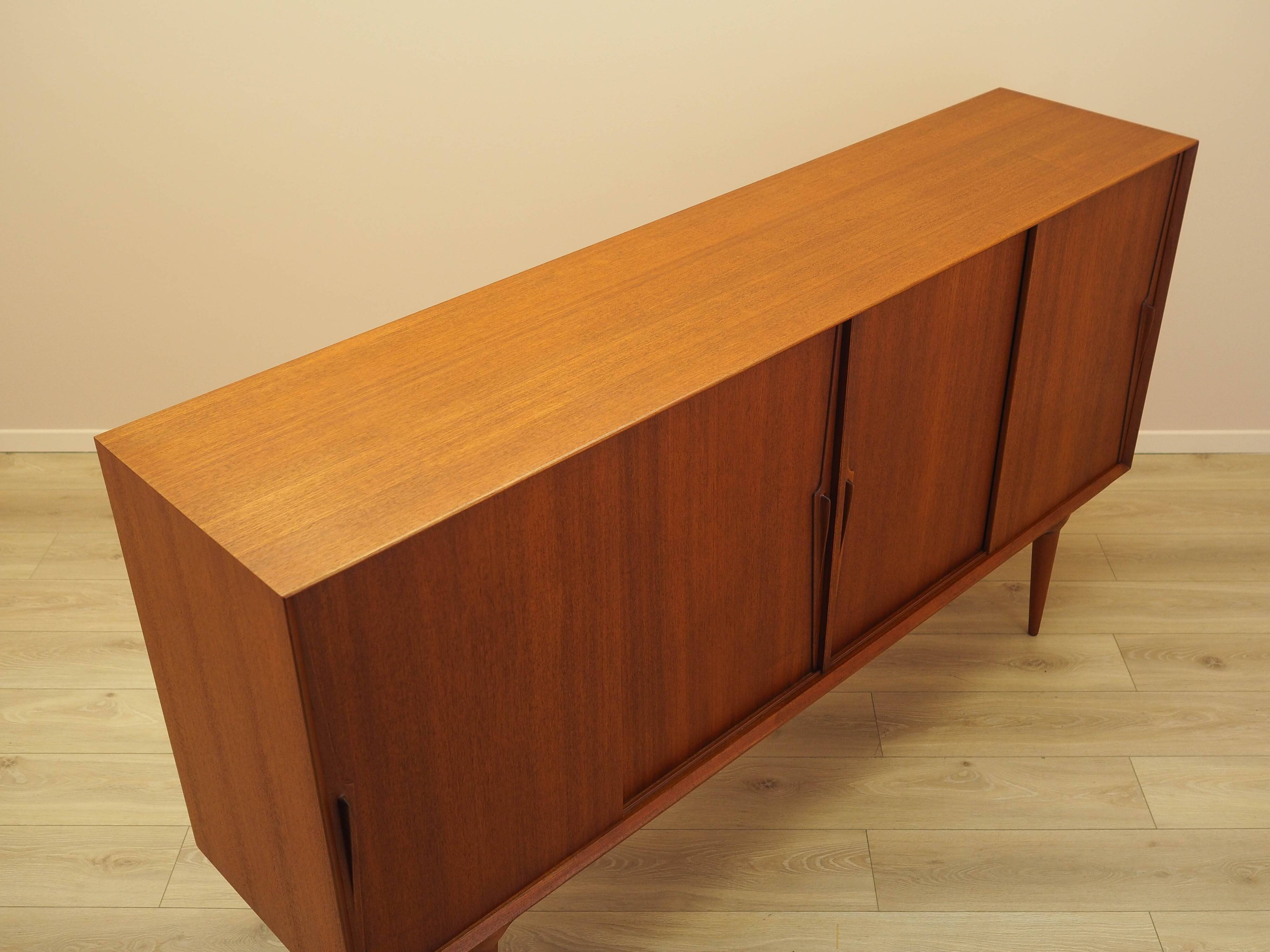 Teak highboard, Danish design, 1970s, manufacturer: Omann Jun