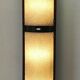 Floor lamp 60s rosewood and granite resin totem