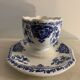 Saucière en faïence bleue et blanche Gien 1960