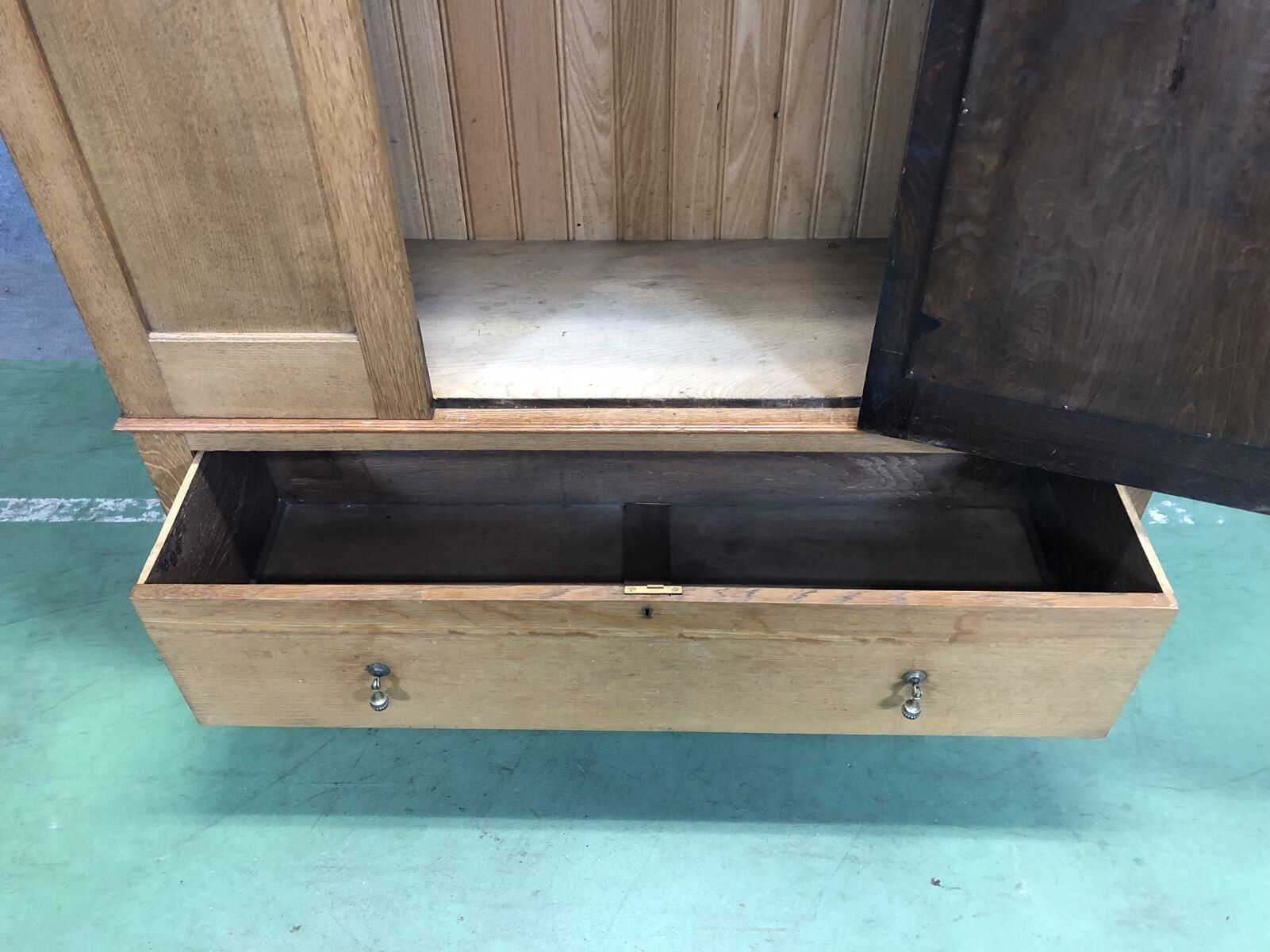 Blond oak closet - early 20th