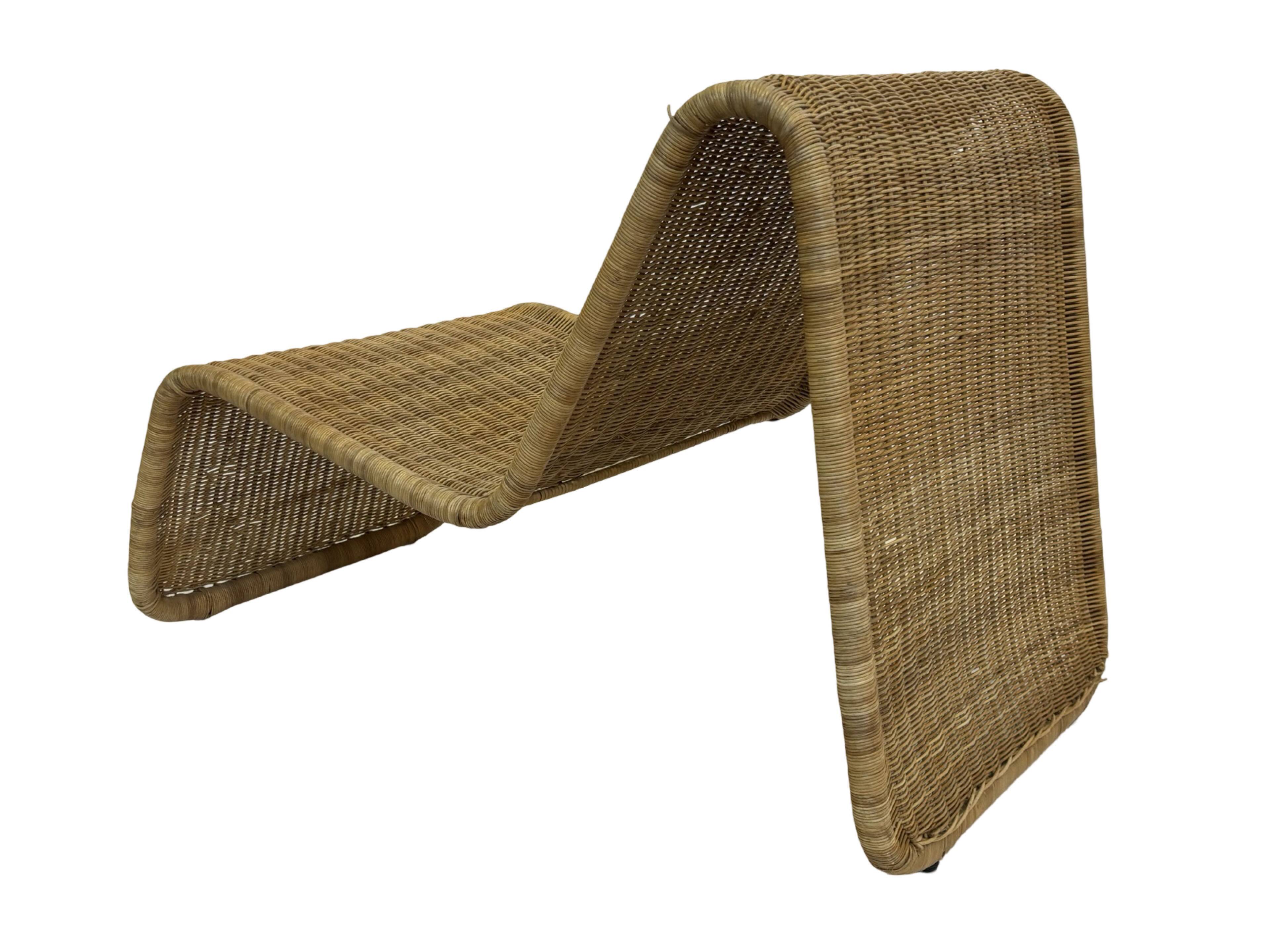 Vintage Ikea Hestra Wicker Lounge Chair 80's Design