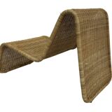 Vintage Ikea Hestra Wicker Lounge Chair 80's Design