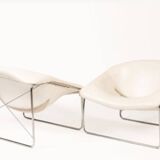 Cubique model armchairs, designed by Olivier Mourgue, vintage Airborne edition
