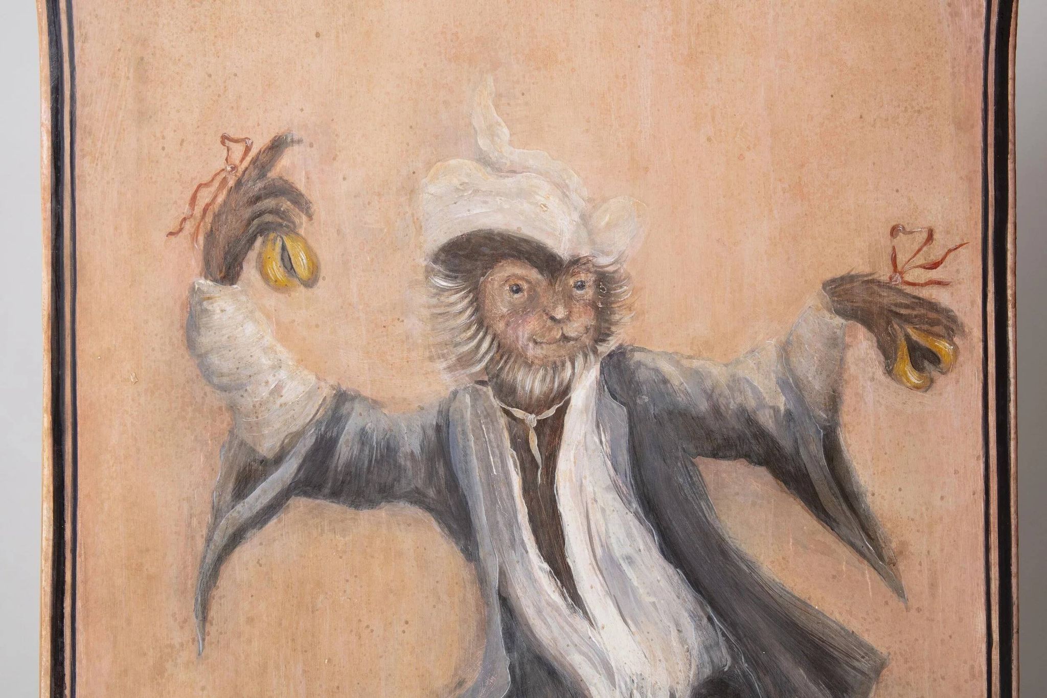 Paravent italien avec peinture décorative récente