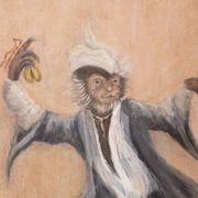 Paravent italien avec peinture décorative récente