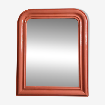 Miroir à poser vintage de style Louis Philippe corail 61 cm x 52 cm