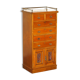 Victorian high chest of drawers in walnut with a bronze gallery.