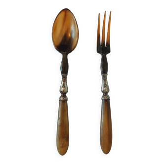 antique salad serving cutlery in classic 19th century