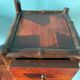 Old secretary in marquetry and bamboo