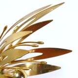 Pair of 1970 golden flower appliques