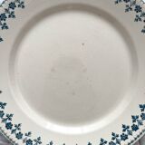 4 assiettes plates en terre de fer « Barbeaux » faience Clairefontaine