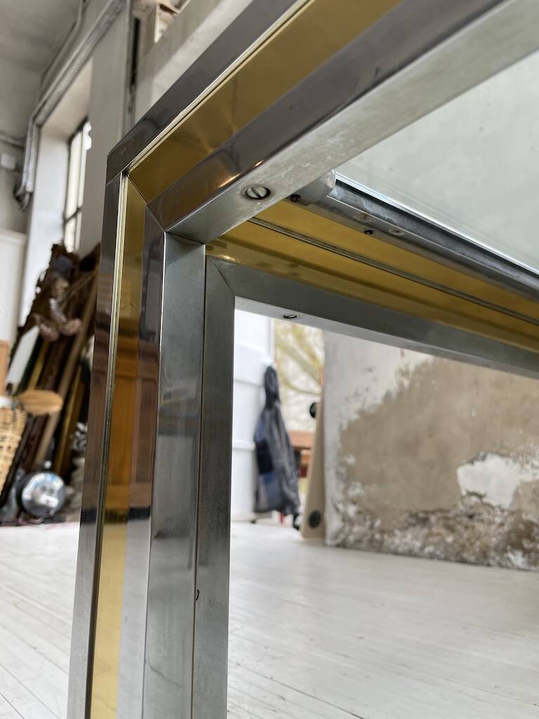 Romeo Rega chrome brass coffee table