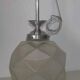 Art Deco faceted pressed glass globe pendant light