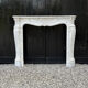 Louis XV style fireplace in Arabescato Carrara marble, circa 1880.