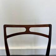 Chaises d'appoint danoises modèle 94 en palissandre et cuir par J.Andersen pour Christian Linneberg, années 1960,