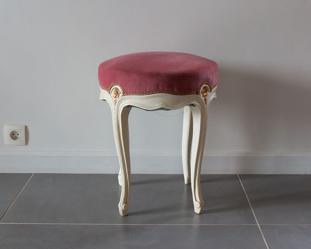Louis XVI velvet stool