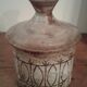 Covered ceramic pot from the atelier Dieulefit, stamped