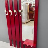 Vintage Wall-Mounted Coat Rack with Mirror and Drawer, 1960s, Czechoslovaki