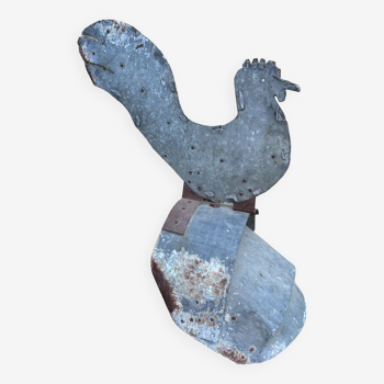 Roof element weather vane zinc hen sign