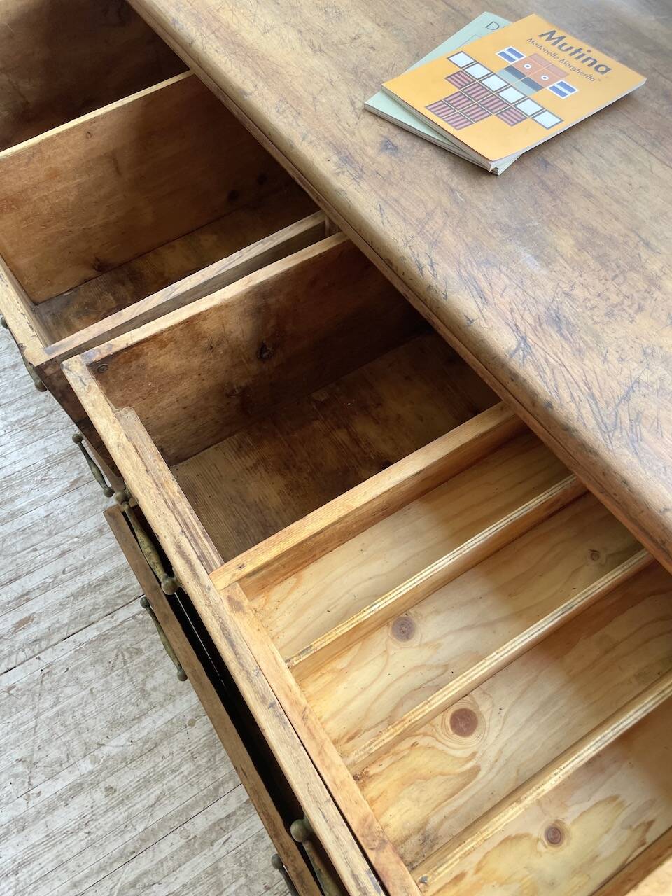 XXL walnut silk loom furniture from the 50s