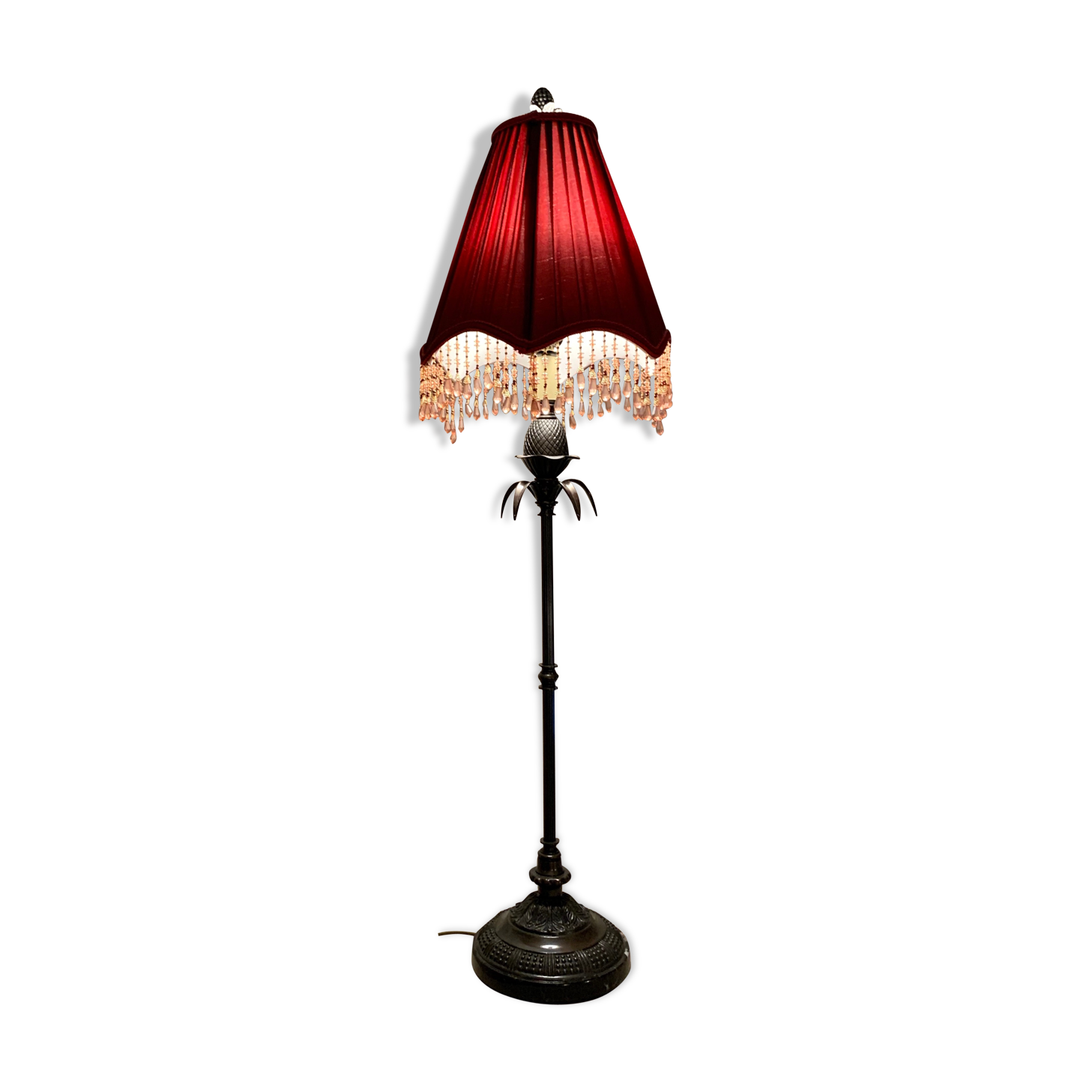 Bronze and marble pineapple lamp