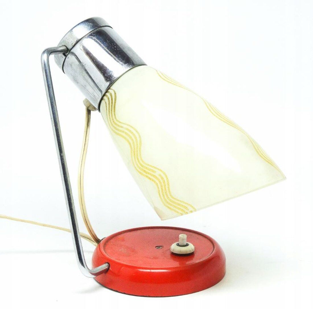 Czechoslovakian Art Deco bedside lamp from Napako, 1950s