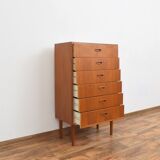 Mid-century swedish teak chest of drawers, 1960s.