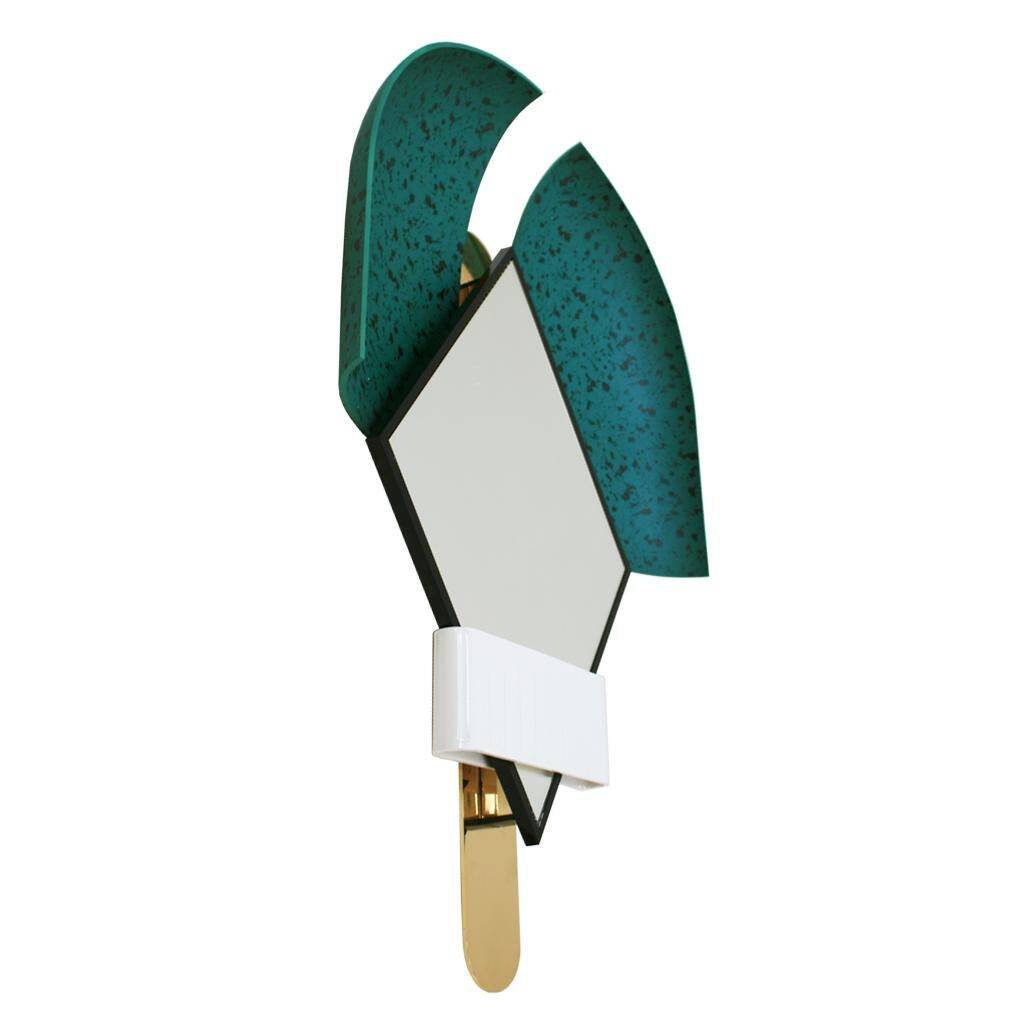 Contemporary Italian Green "Bonnet" Mirror Designed by Elena Salmistraro