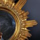 MIroir soleil bois doré et résine 60/70