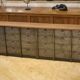 Strafor cabinet with flaps, 6 columns, oak top, 1950s.
